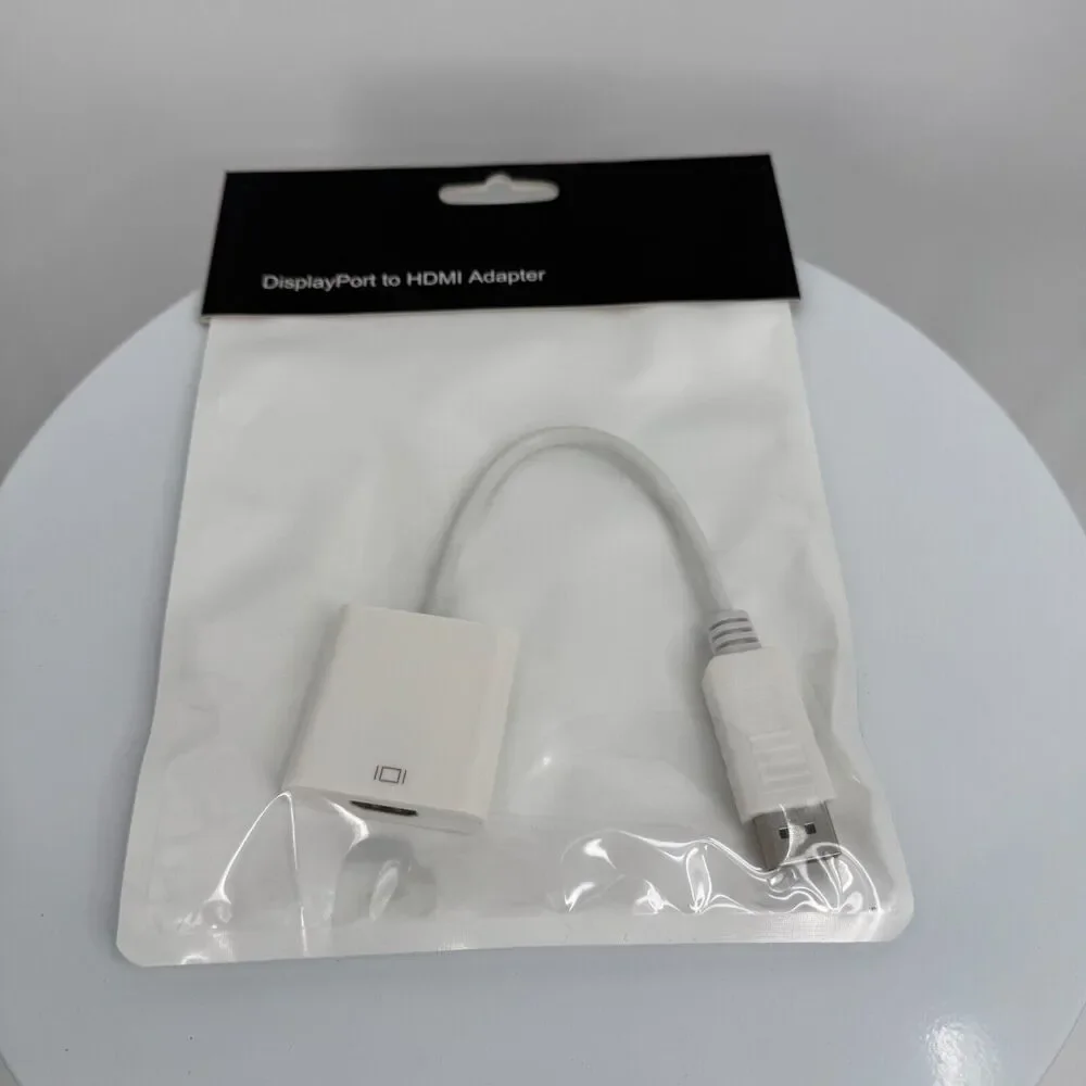 Onn DisplayPort to HDMI Adapter white NEW